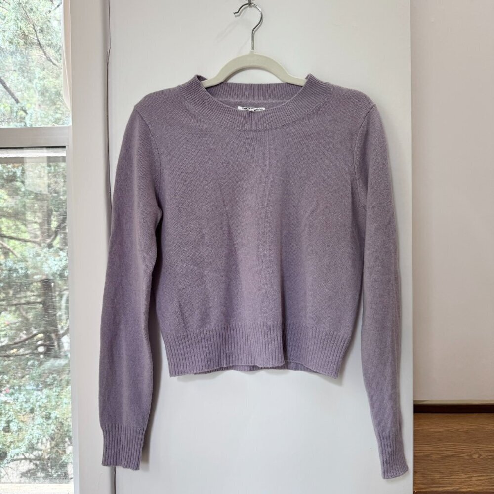 Reformation Dana Cashmere Crew Sweater Purple Small - Picture 5 of 13